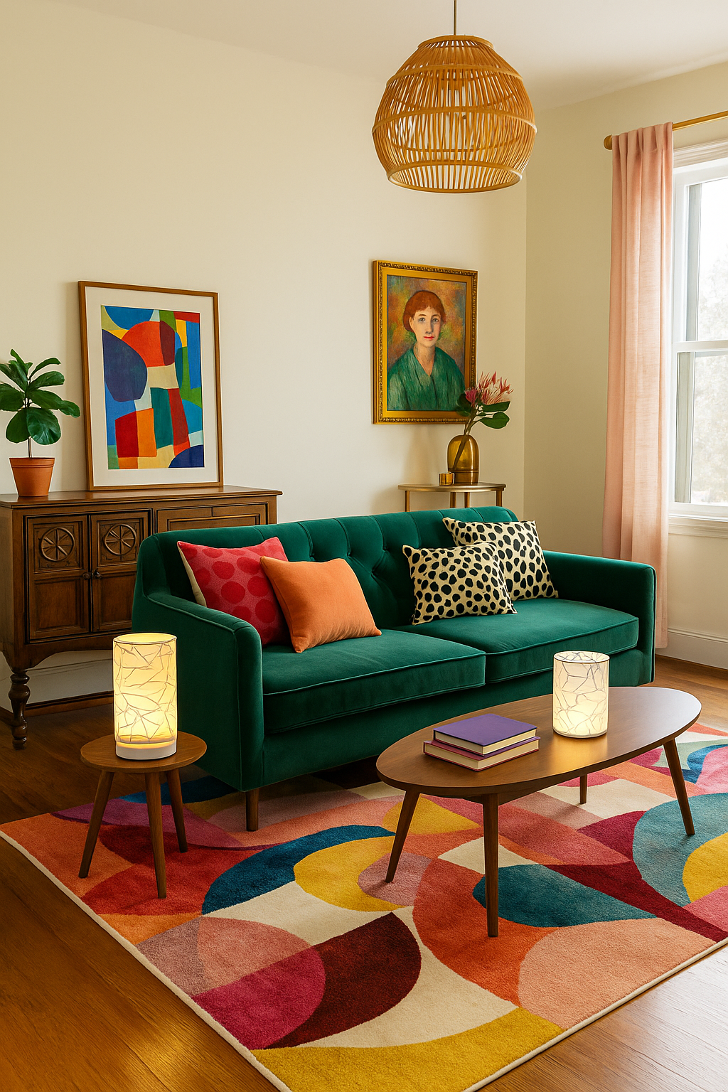 GeoGlow Table Lamp – Artistic Light with Modern Edge