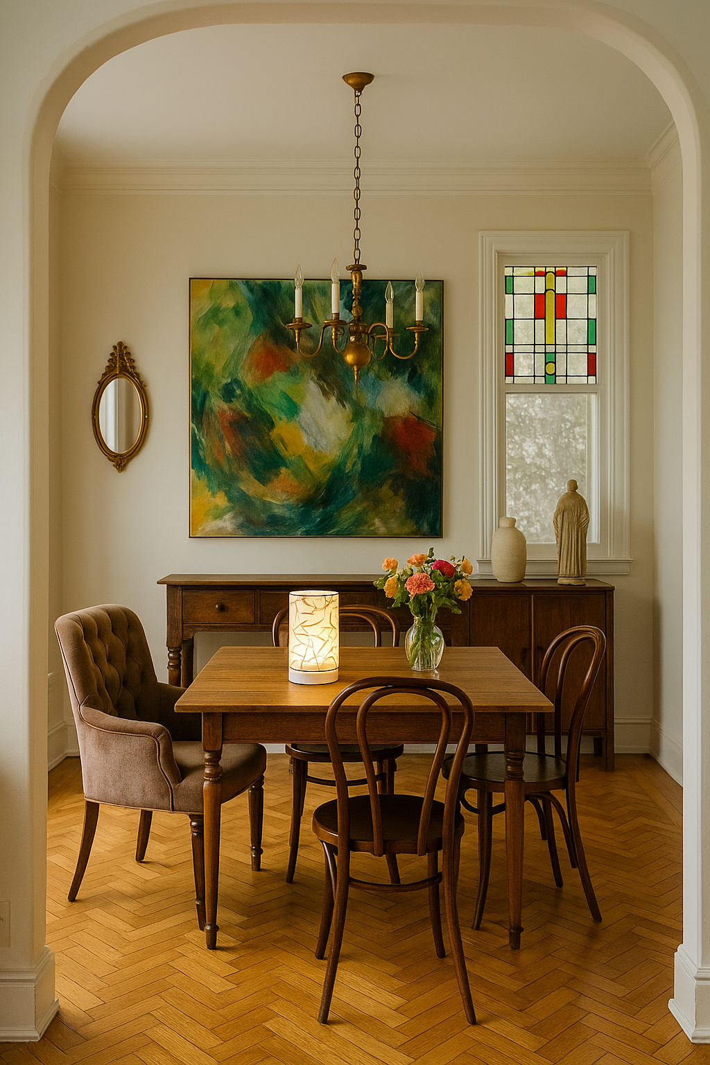 GeoGlow Table Lamp – Artistic Light with Modern Edge