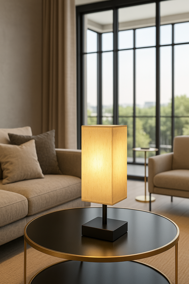 Linear Warmth Table Lamp – Minimal Form, Inviting Glow