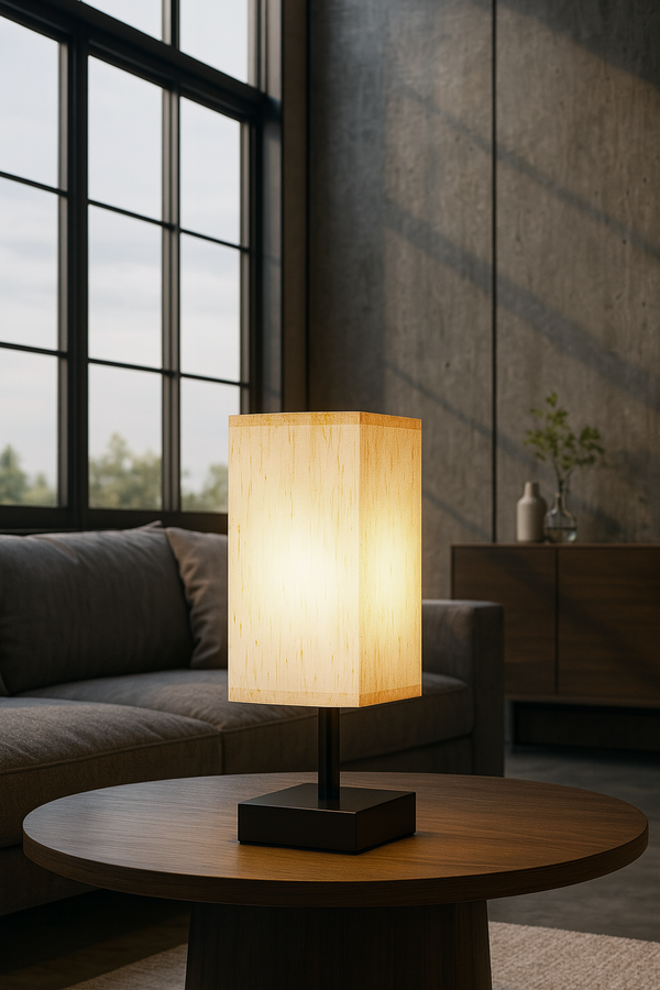 Linear Warmth Table Lamp – Minimal Form, Inviting Glow