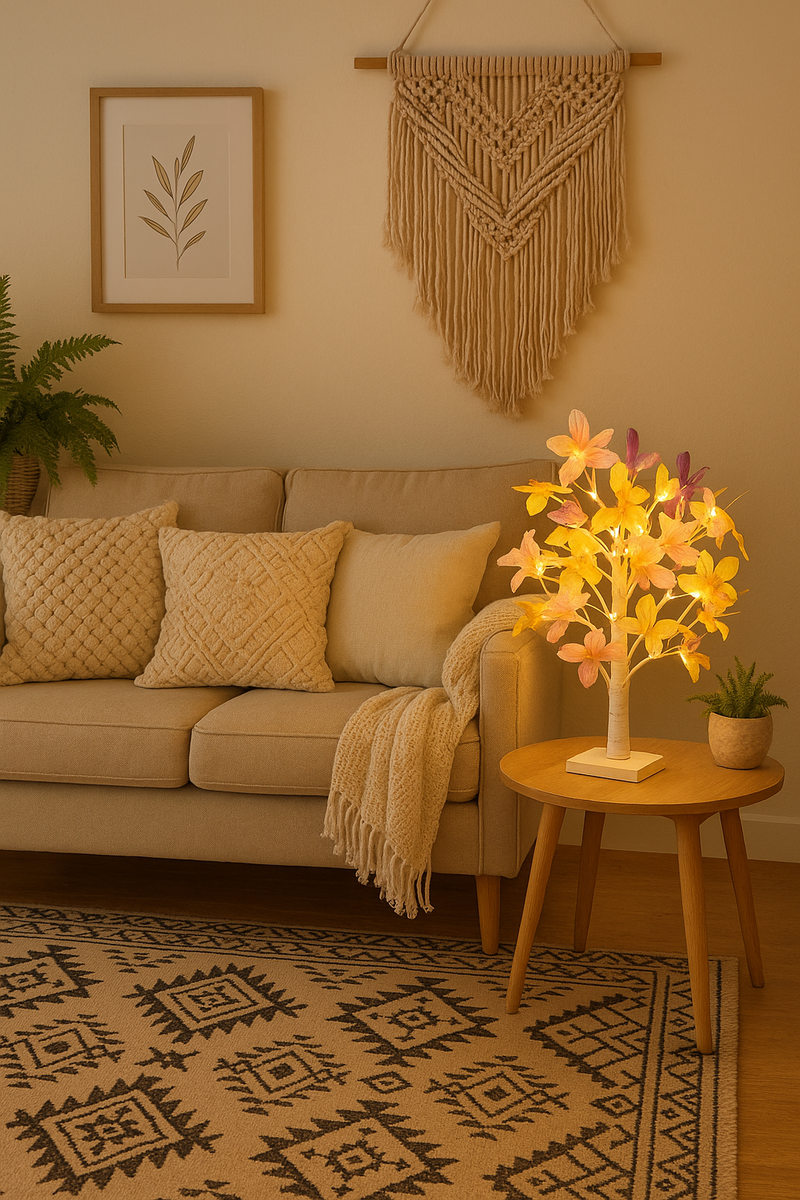 Floral Blossom Tree Lamp – Soft Light, Botanical Elegance