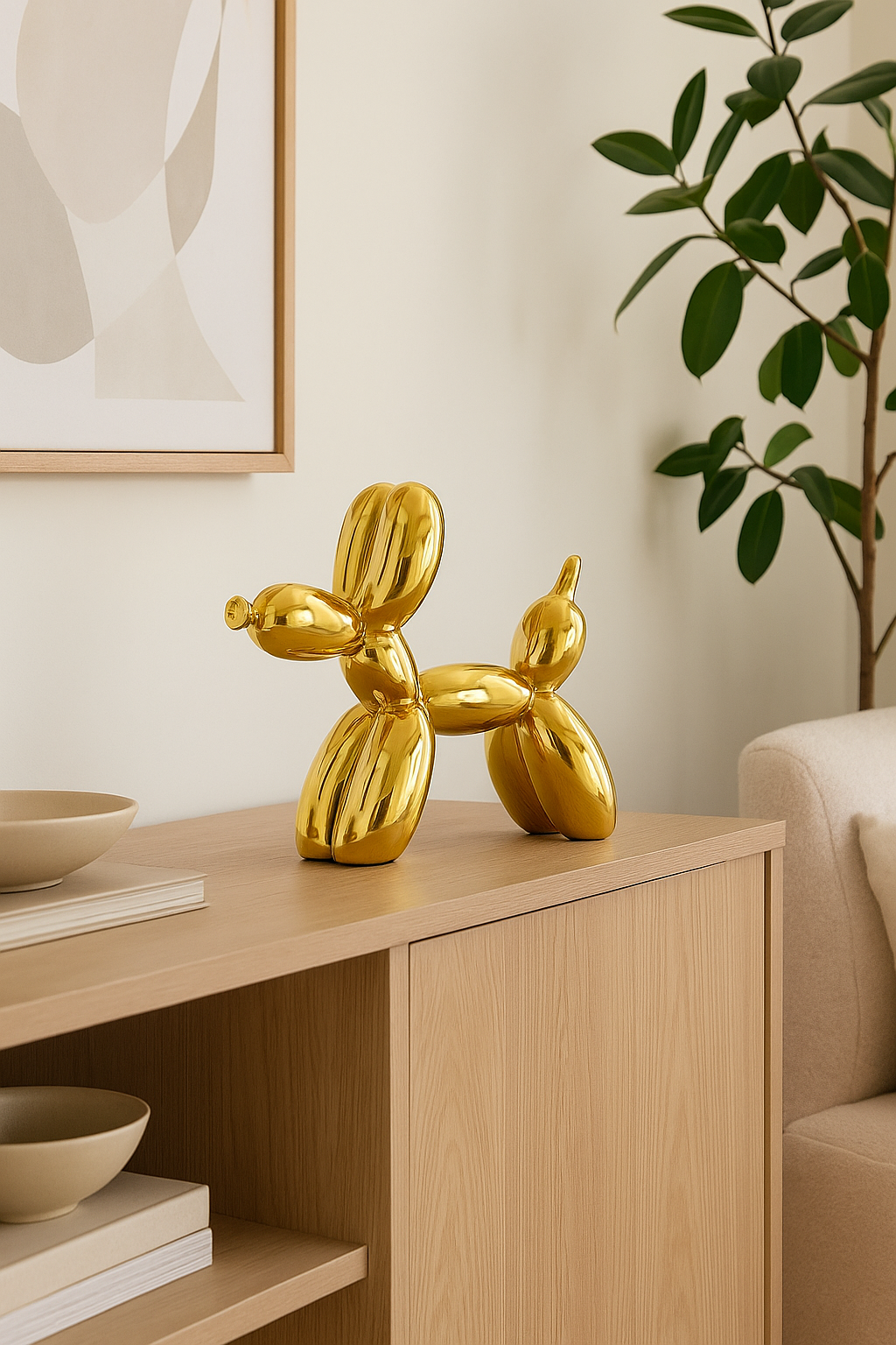 Gold Balloon Dog Sculpture