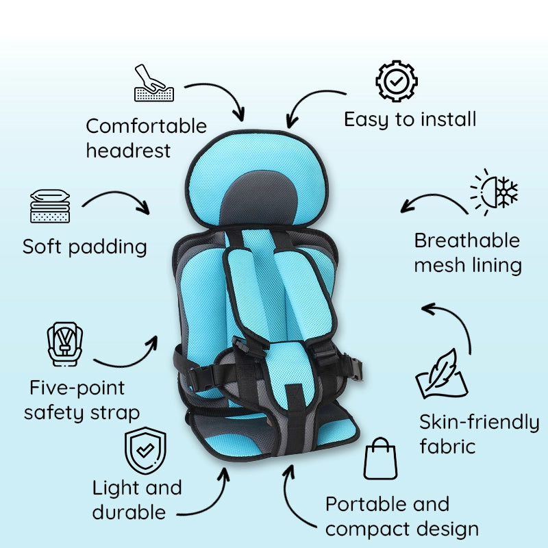 Child Safety Car Seat Cushion - Comfortable & Secure Protection for Kids