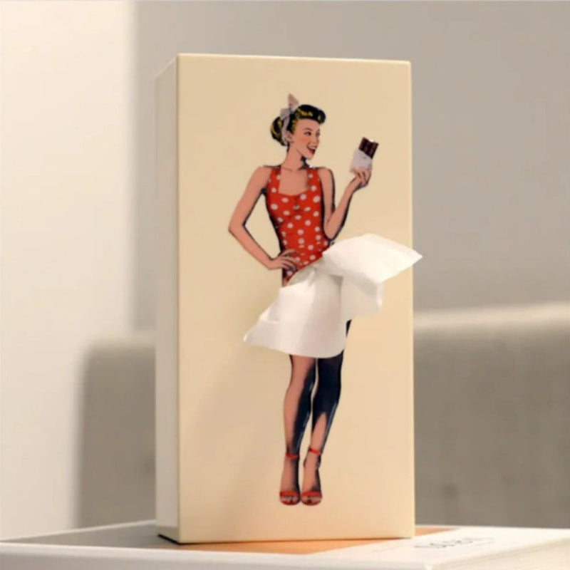 Elegant Flying Skirt Tissue Box - Stylish Home Decor & Functional Tissue Holder
