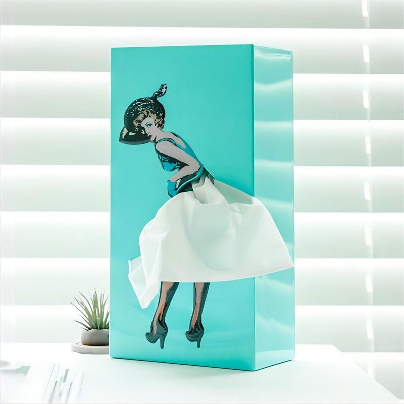 Elegant Flying Skirt Tissue Box - Stylish Home Decor & Functional Tissue Holder