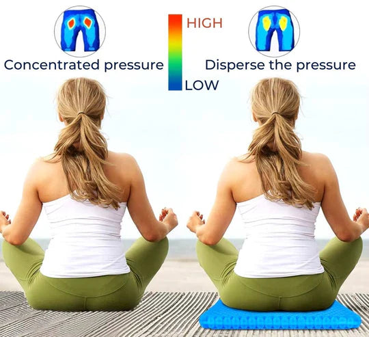 Orthopedic Gel Seat Cushion for Tailbone & Lower Back Pain Relief - Ergonomic Support for Office, Car, & Home Use
