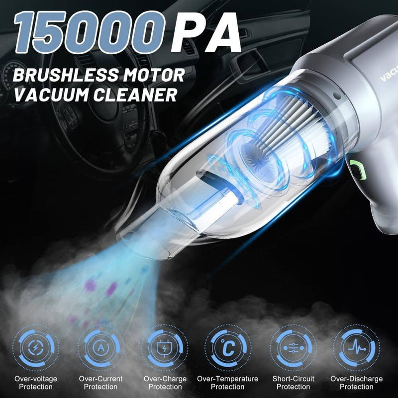 3-in-1 Cordless Brushless Car Vacuum Cleaner - Powerful, Portable & Versatile for Ultimate Car Cleaning
