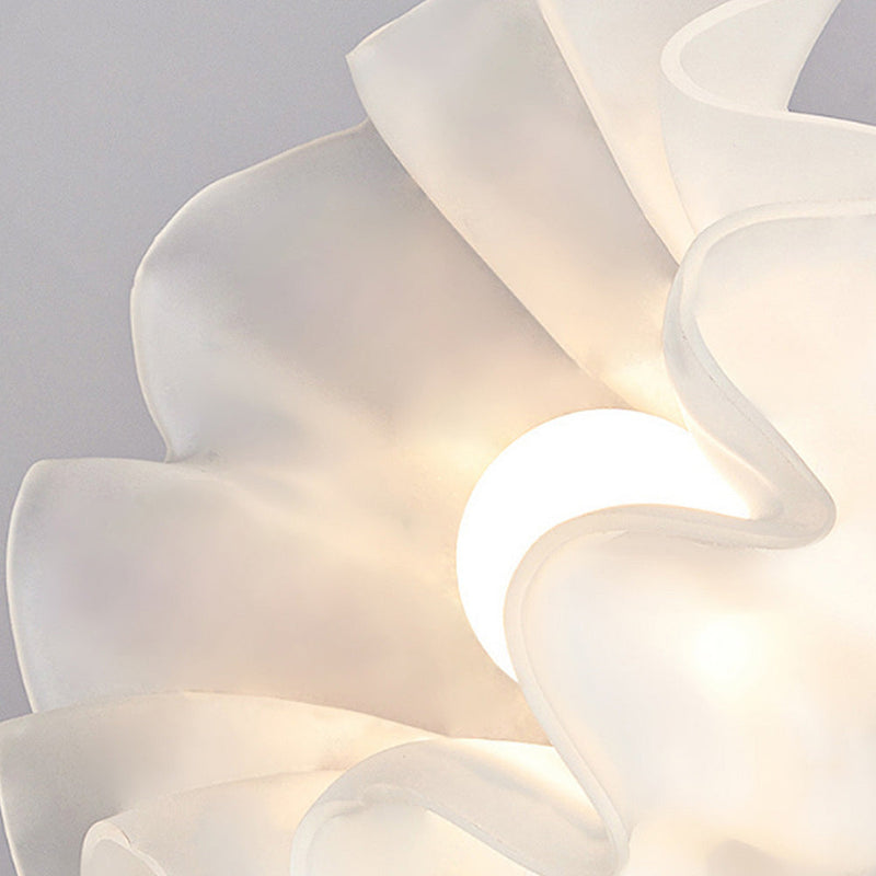 Elegant Floral Glass Shade Ceiling Light Fixture - Stylish Home Lighting Decor