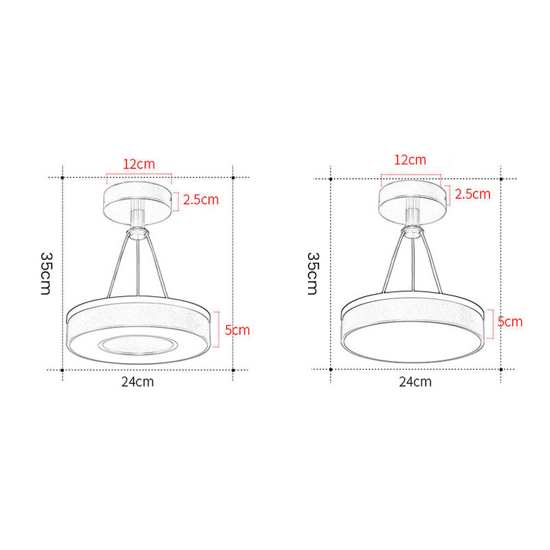 Stylish Modern Metal LED Pendant Ceiling Light Fixture - Sleek Design for Home & Office