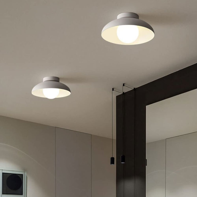 Modern White Dome Shade Ceiling Light Fixture - Stylish & Energy-Efficient Lighting for Home Decor