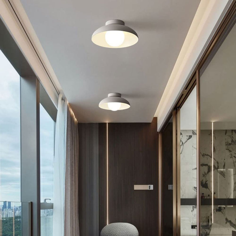 Modern White Dome Shade Ceiling Light Fixture - Stylish & Energy-Efficient Lighting for Home Decor