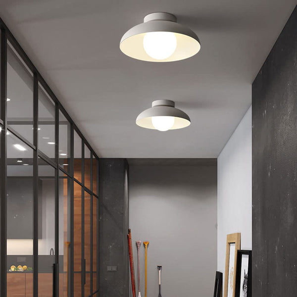 Modern White Dome Shade Ceiling Light Fixture - Stylish & Energy-Efficient Lighting for Home Decor