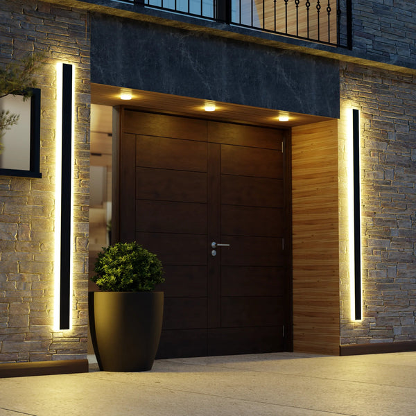 Waterproof Linear LED Outdoor Wall Light - Minimalist Exterior Mount for Porch & Garden