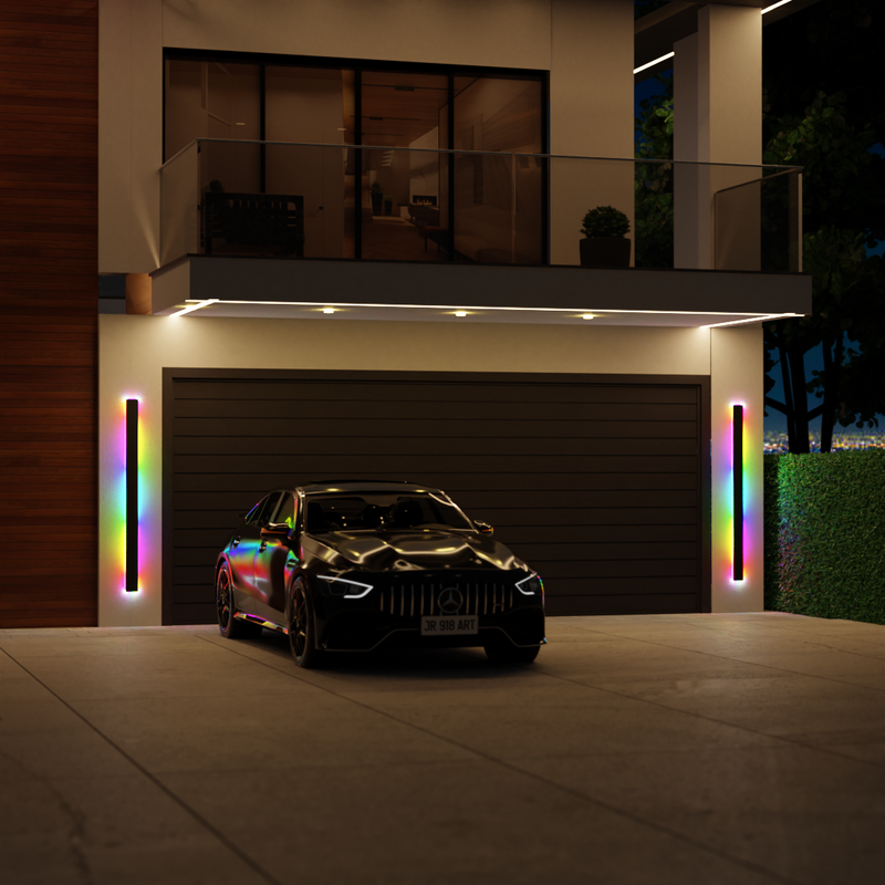 Waterproof Linear LED Outdoor Wall Light - Minimalist Exterior Mount for Porch & Garden