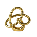 Gold Abstract Loop Sculpture