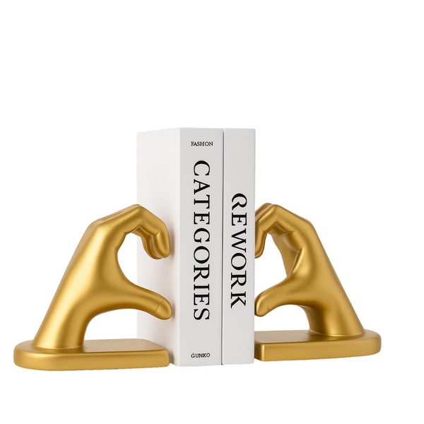 Gold Hand Bookend Set