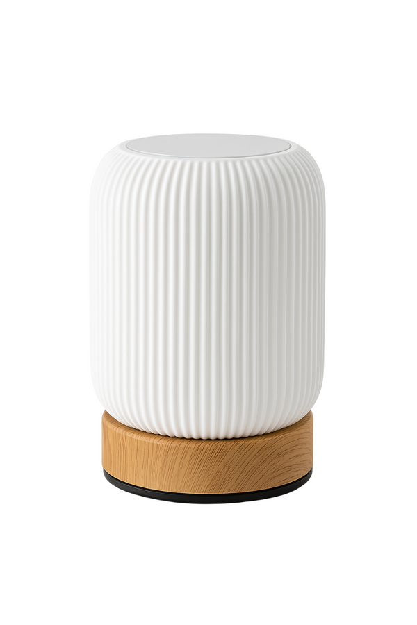 Ribbed Glow LED Lamp – Texture Meets Tranquility