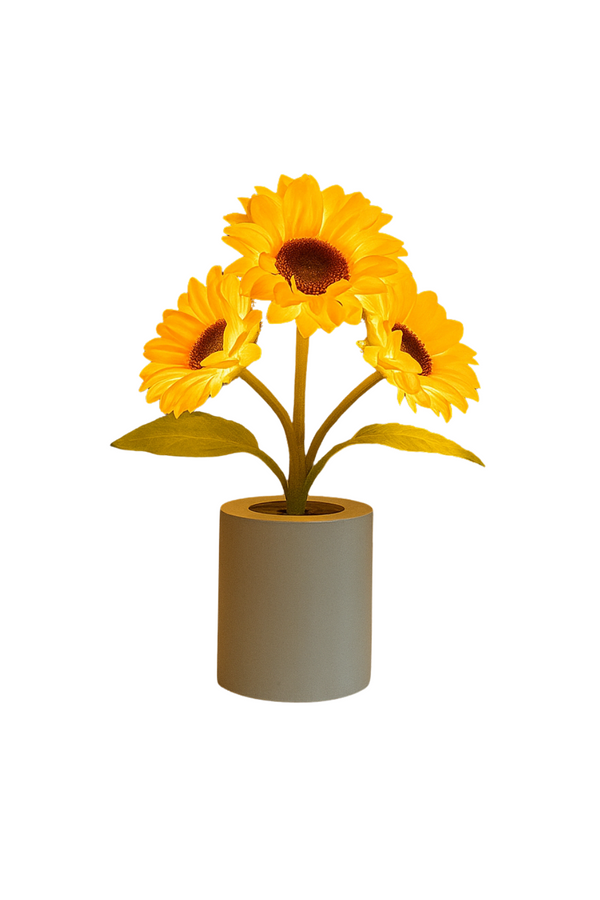 Sunflower Vase Lamp – Cheerful Light, Natural Charm