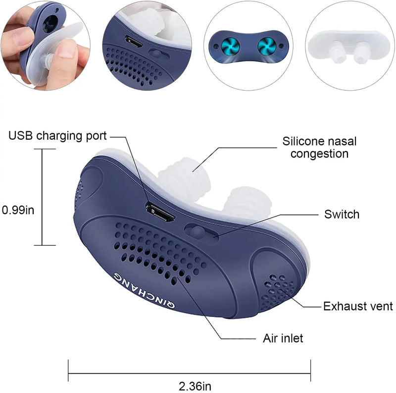Portable Micro CPAP Sleep Apnea Machine - Travel-Friendly Anti-Snoring Solution & CPAP Alternative