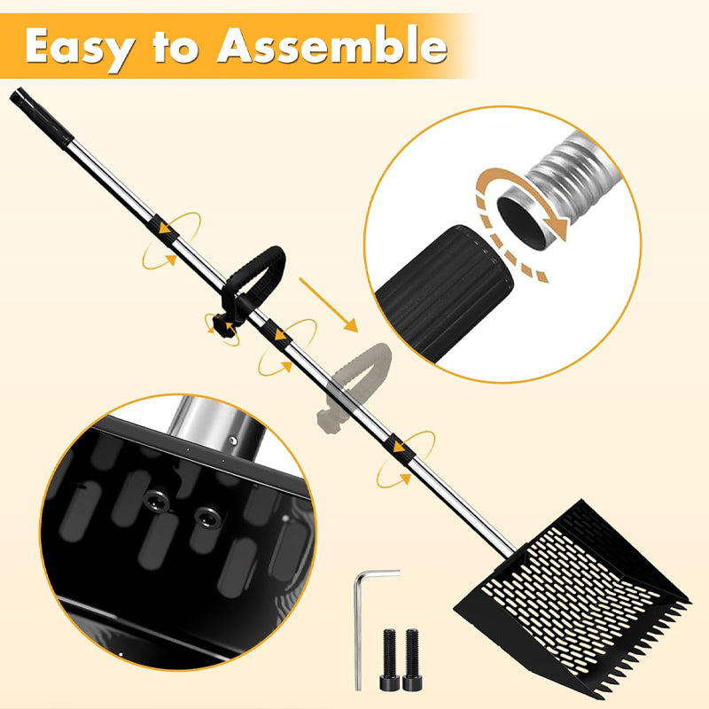 3-in-1 Metal Chicken Poop Scooper & Rake - Durable, Efficient Waste Removal Tool for Poultry Care