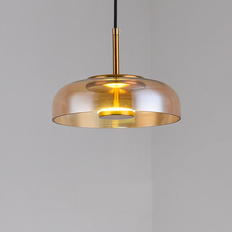 Modern Glass LED Pendant Light - Stylish Ceiling Lamp for Home Decor