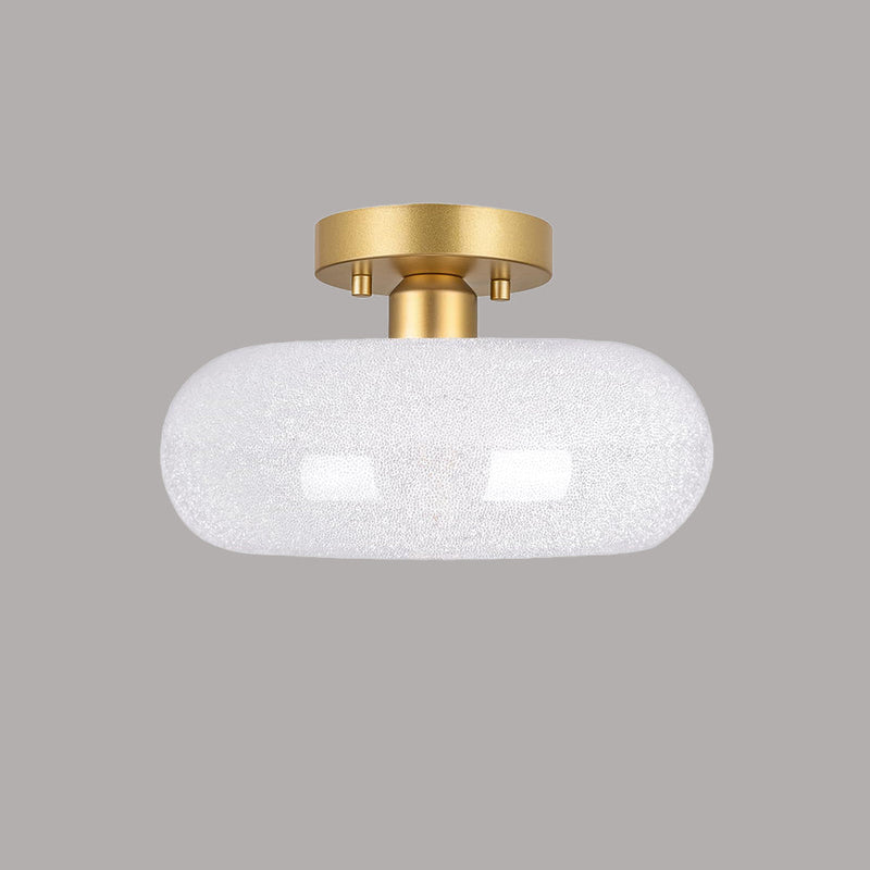 Modern Semi-Flush Ceiling Light Fixture with Elegant Glass Design - Contemporary Lighting for Home Decor