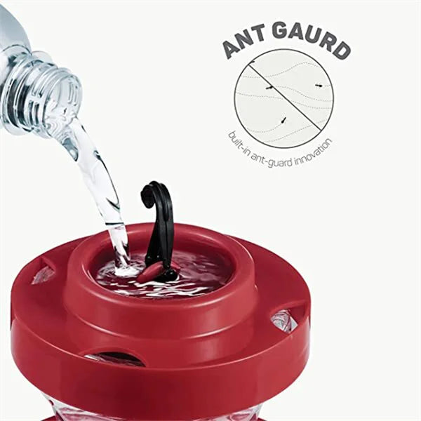 Bee-Proof Hanging Hummingbird Water Feeder with Perch - Durable, Easy to Clean, Ideal for Attracting Hummingbirds
