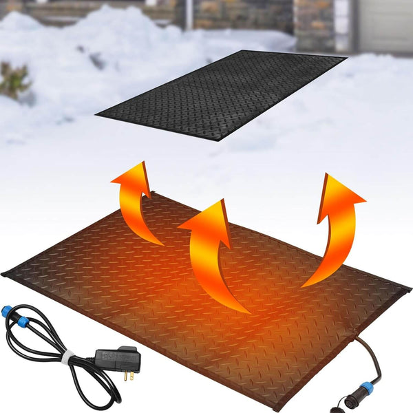Premium Heated Snow Melting Mats - Efficient Ice & Snow Removal for Driveways, Walkways & Patios