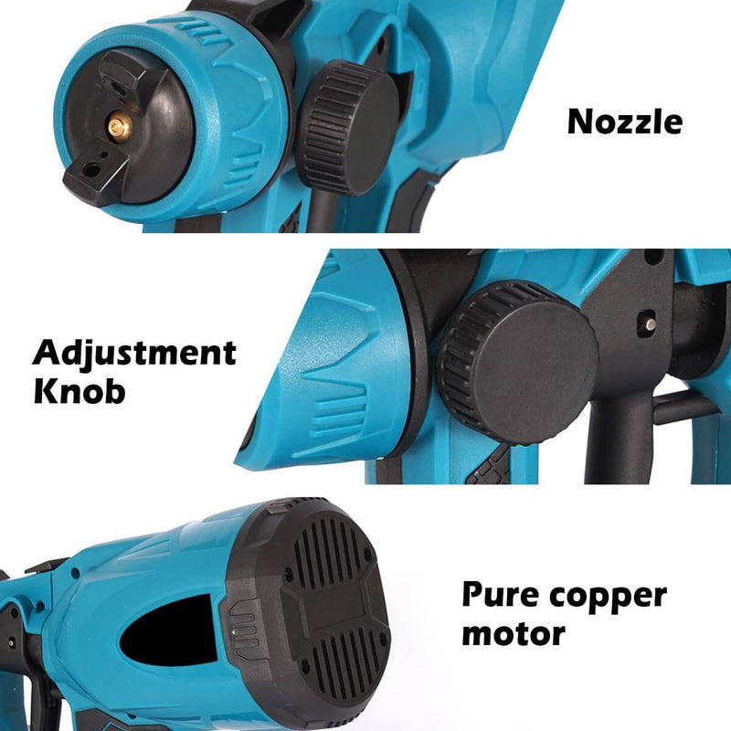 High-Pressure Cordless Paint Sprayer - Includes 2 Rechargeable Batteries for Extended Use