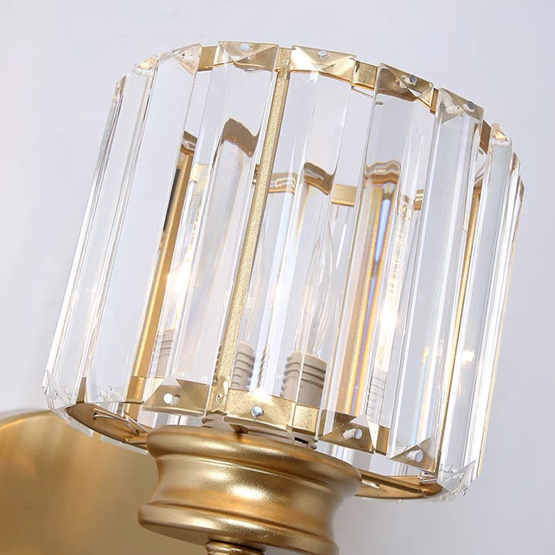 Modern Crystal Glass Wall Light with Elegant Arm Design - Stylish Home Lighting Fixture