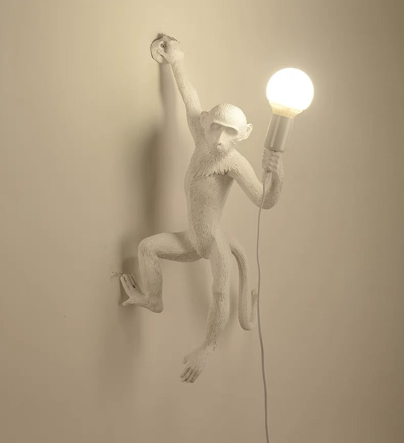 Quirky Resin Monkey Wall Light - Unique Decorative Lighting for Home Decor