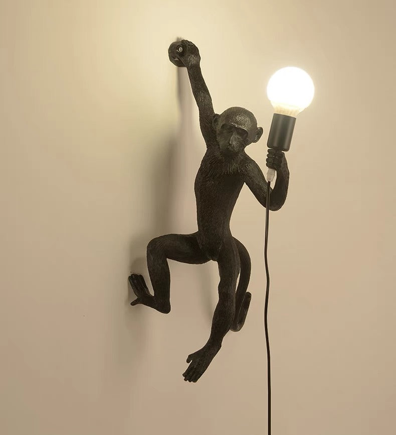 Quirky Resin Monkey Wall Light - Unique Decorative Lighting for Home Decor