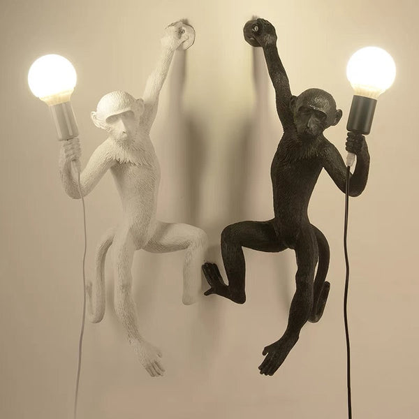 Quirky Resin Monkey Wall Light - Unique Decorative Lighting for Home Decor