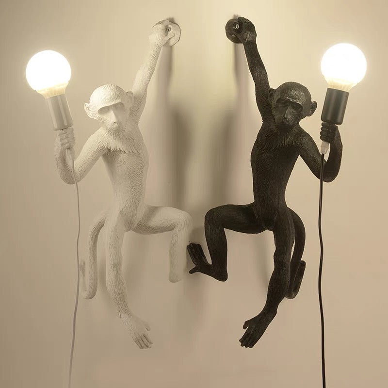 Quirky Resin Monkey Wall Light - Unique Decorative Lighting for Home Decor