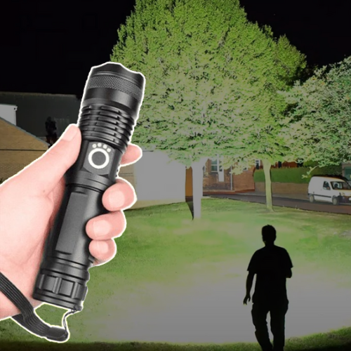 90000 Lumens XHP50.2 Ultra Bright Tactical Flashlight - Most Powerful LED Torch for Outdoor Adventures, Camping, and Emergency Use