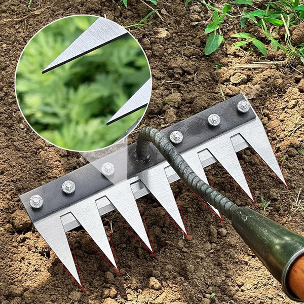 Multi-Functional Lawn Rake with Ergonomic Handle - Perfect for Easy Yard Maintenance