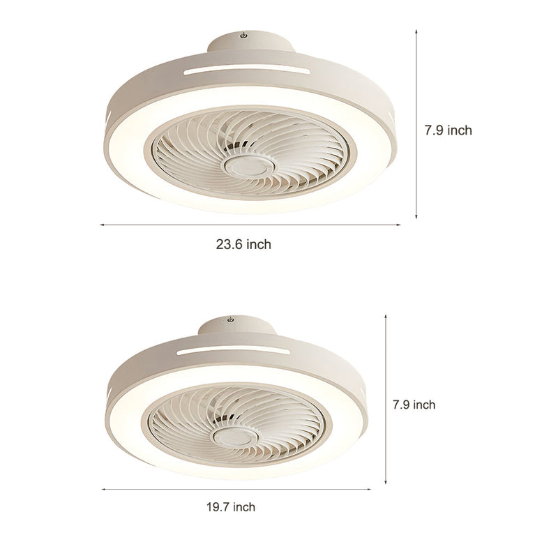Smart Inverter Bladed Ceiling Fan with Remote Control & LED Light - Energy-Efficient Wind-Guiding Design