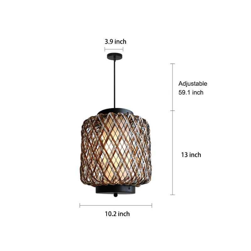 Rustic Modern Rattan Waterproof Outdoor Chandelier Pendant Ceiling Lights - Stylish & Durable Lighting for Patios & Gardens