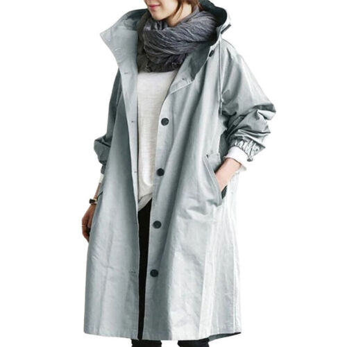Chic Women's Lightweight Long Hooded Trench Coat - Versatile All-Season Stylish Outerwear for Every Occasion