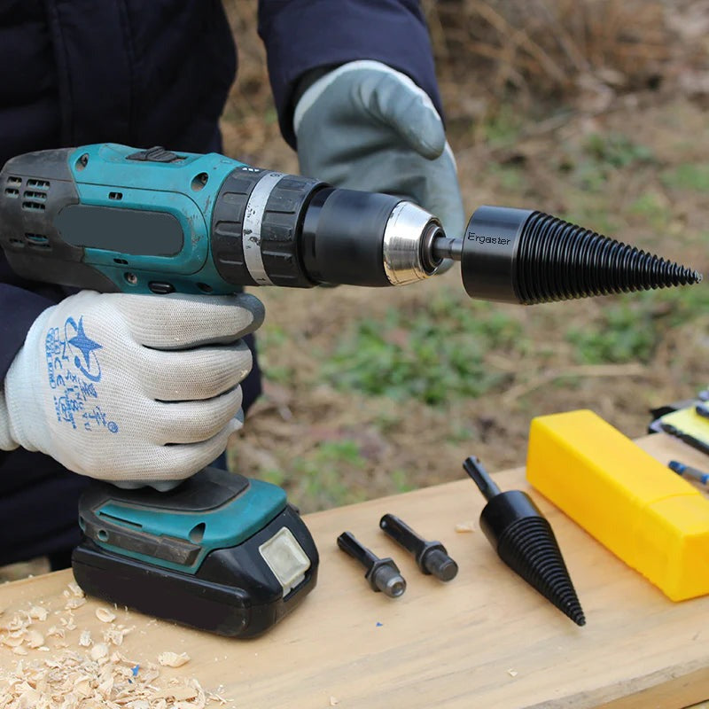 Heavy-Duty Firewood Splitter Drill Bits - Efficient Wood Splitting Tool for Easy Firewood Preparation