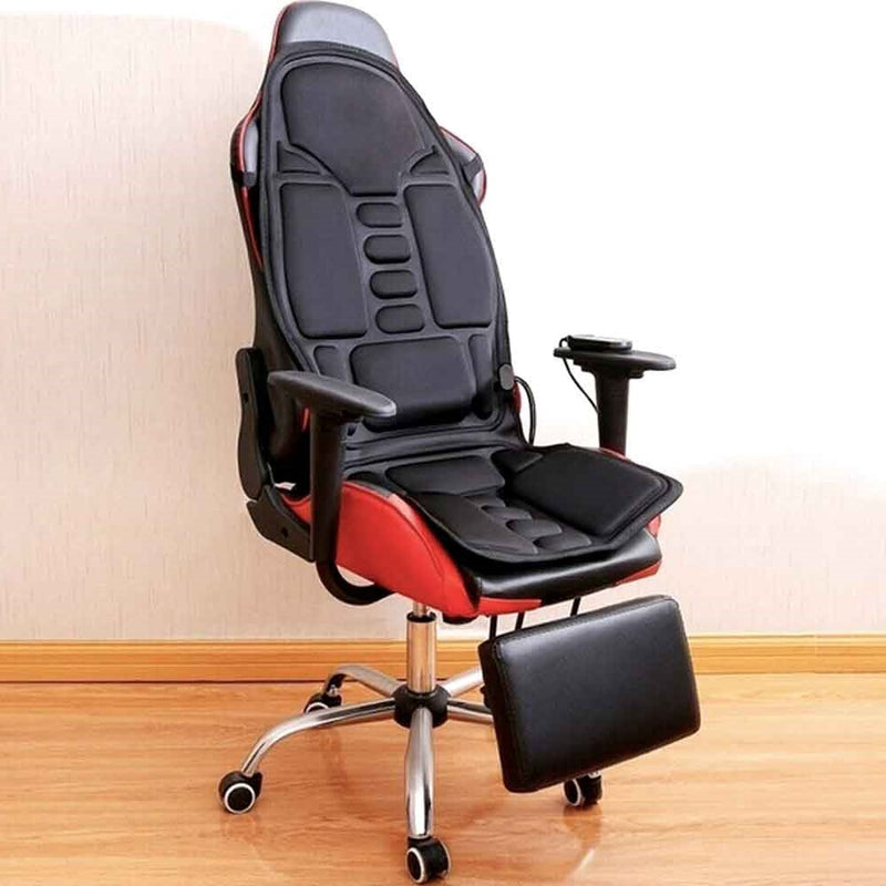 8-Mode Heated Massage Chair Pad with Neck & Back Cushion - Ideal for Home & Car Use