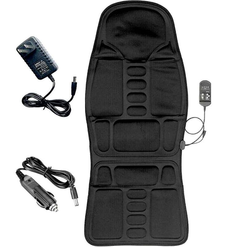 8-Mode Heated Massage Chair Pad with Neck & Back Cushion - Ideal for Home & Car Use