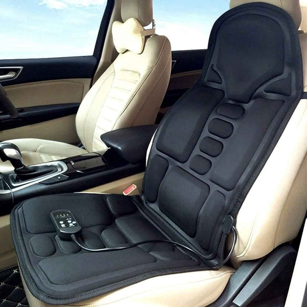8-Mode Heated Massage Chair Pad with Neck & Back Cushion - Ideal for Home & Car Use