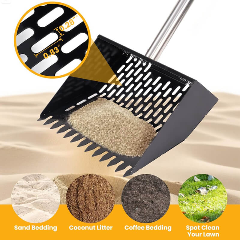 3-in-1 Metal Chicken Poop Scooper & Rake - Durable, Efficient Waste Removal Tool for Poultry Care