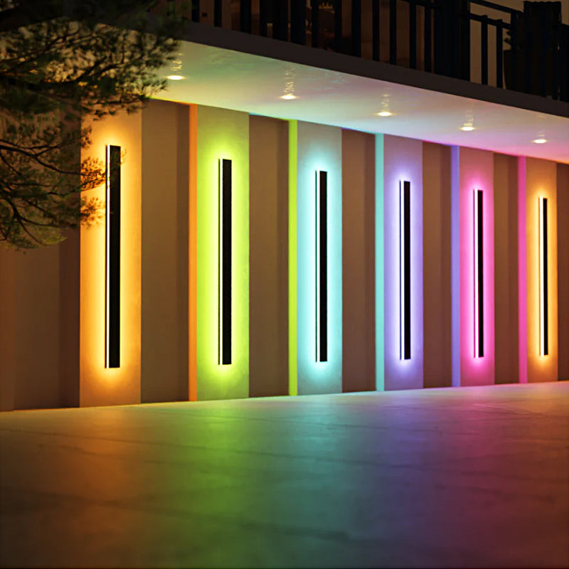 Waterproof Linear LED Outdoor Wall Light - Minimalist Exterior Mount for Porch & Garden