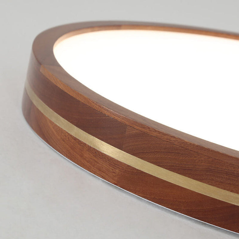 Modern Wooden LED Flush Mount Ceiling Light - Stylish Energy-Efficient Lighting Fixture