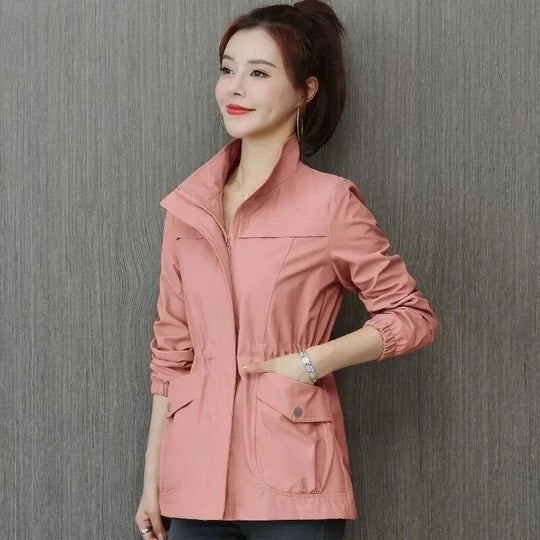 Women's Lightweight Water-Resistant Trench Coat - Stylish All-Season Versatile Outerwear