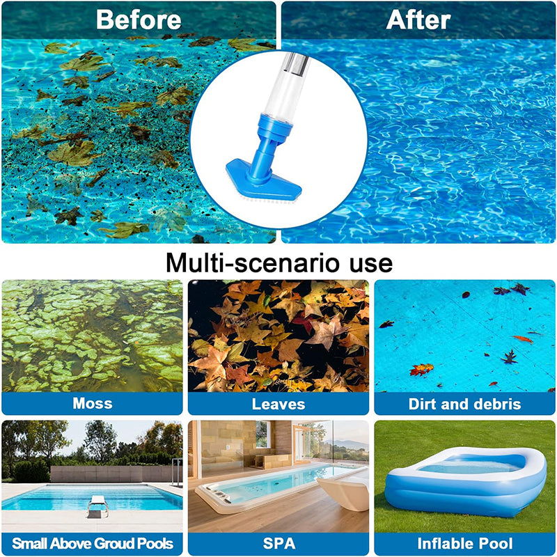 3-in-1 Cordless Rechargeable Pool Vacuum Cleaner - Powerful, Lightweight & Versatile for Effortless Pool Cleaning