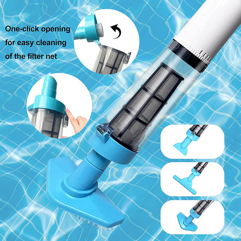 3-in-1 Cordless Rechargeable Pool Vacuum Cleaner - Powerful, Lightweight & Versatile for Effortless Pool Cleaning