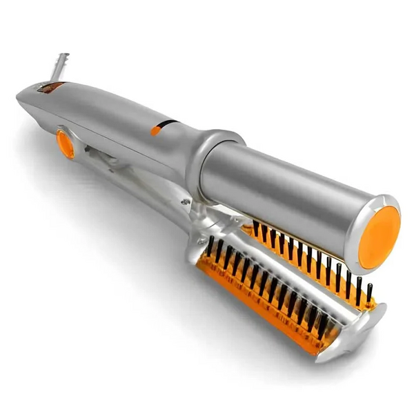 Professional 2-in-1 Rotating Hair Brush & Iron - Effortless Styling & Volume for All Hair Types